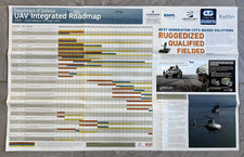 Listing image for DoD UAV Integrated Roadmap Poster 2009 2034 Military Drone Chart Foldout