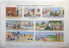 Listing image for Big Original Disaster actions Poster fallout Soviet Civil defense wall art