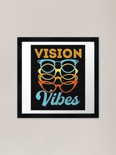 Listing image for Vision Vibes Optical Staff Optometr Framed Wall Art Poster Canvas Print Picture