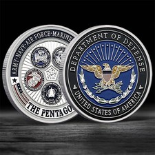 Listing image for US Department of Defense Challenge Coin The Pentagon Army Navy Air Force Marine