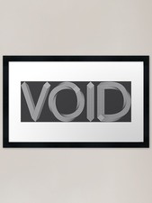 Listing image for VOID 3D Optical Illusion Typography Framed Wall Art Poster Canvas Print Picture