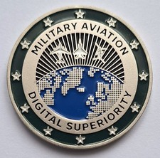 Listing image for US Defence Boeing Military Aviation Digital Superiority Air Force Challenge Coin