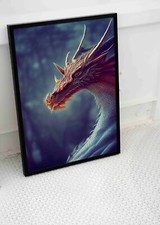 Listing image for DRAGON FIRE BREATHING POSTER WALL ART FANTASY PRINT COMIC CGI SIZE -A3 A4